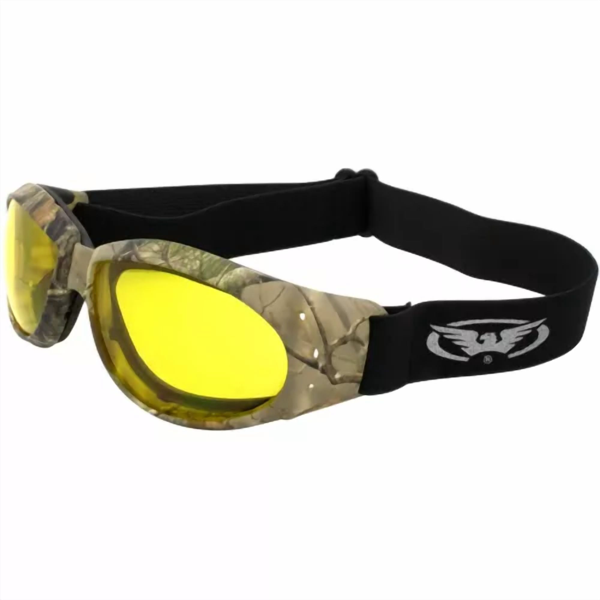 Global Vision Eliminator Z 77 Padded Riding Goggle Forest Camo Frame Yellow Lens