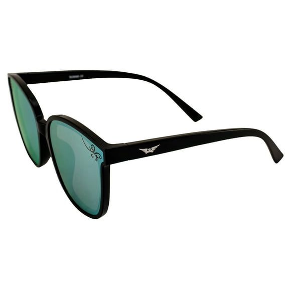 Global Vision Eyewear Athena II Fashion Sunglasses for Women Black Frame w/Yellow Mirror Lens