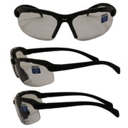 Global Vision Eyewear C-2 Bifocal +2.50 Magnification Safety Glasses, Clear Lens