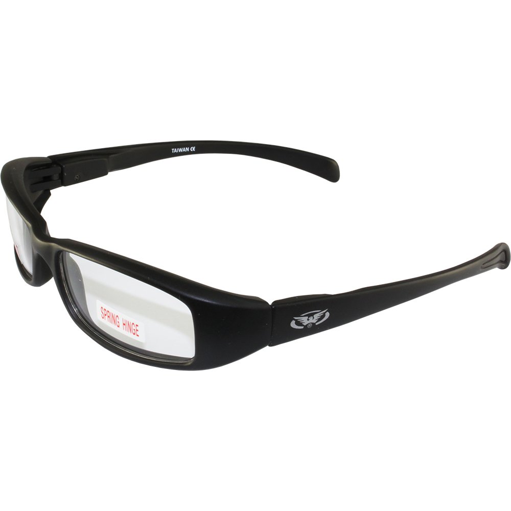 Global Vision Eyewear New Attitude Motorcycle Glasses Black Frame w/ Clear Lens - image 1 of 4