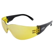 Global Vision Rider Safety Glasses Sunglasses Yellow Mirror Lens