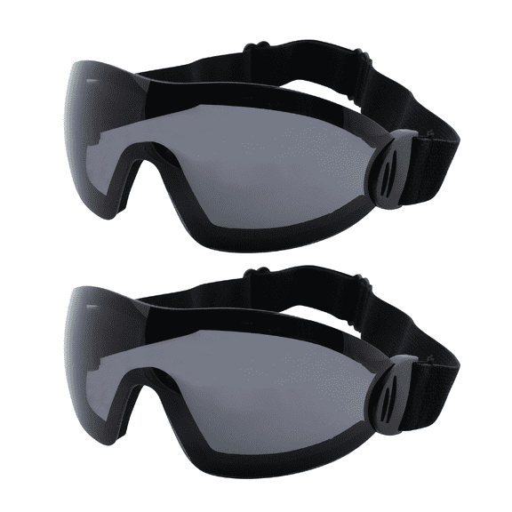 Global Vision Flare Motorcycle Riding Skydiving Goggles 2 Pair Smoke Lens Shatterproof