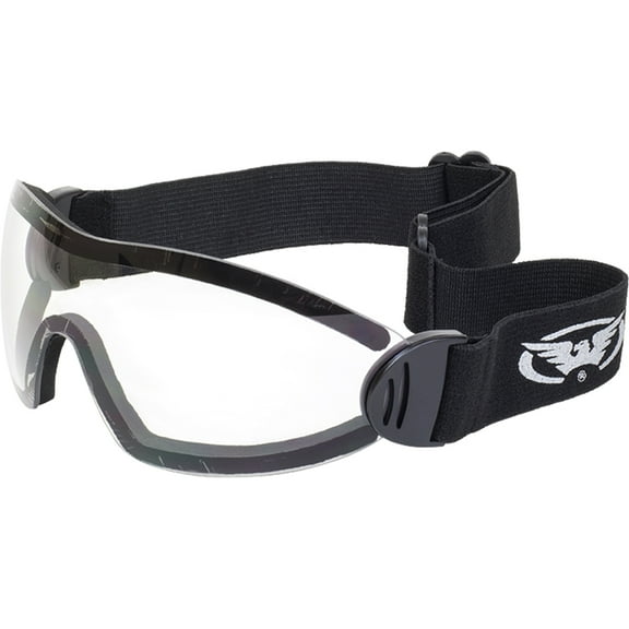 Global Vision Flare Padded Safety Goggles Black Frame Clear Lens