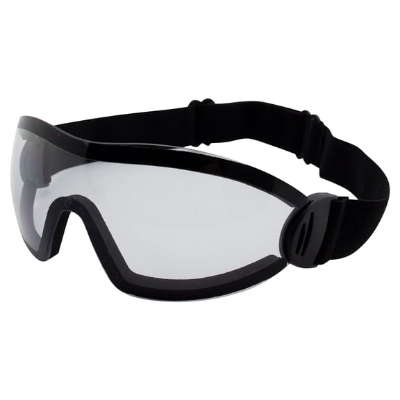 Global Vision Flare Padded Motorcycle Riding Goggles Black Frame/Clear Lens