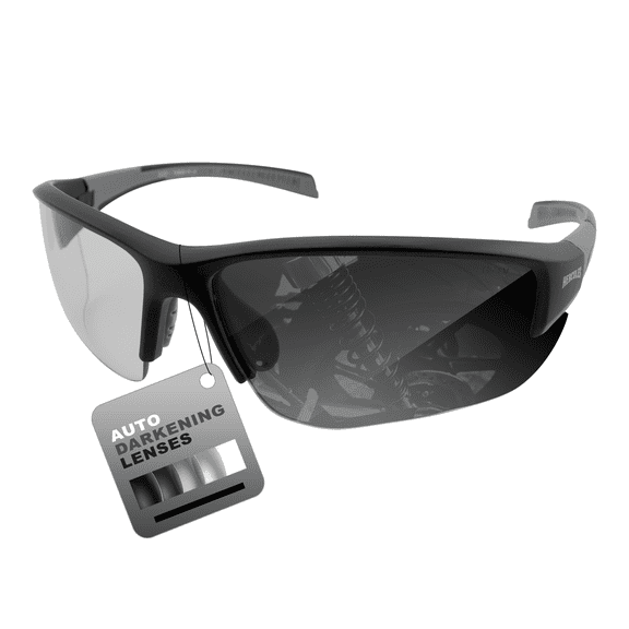 Global Vision Hercules-7 24-Hour Auto-Darkening Transitional Safety Glasses Sunglasses Clear to Smoke Photochromic Lens