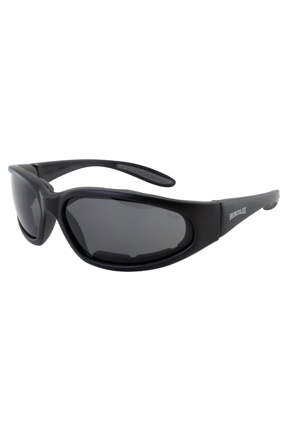 Hercules Nylon Padded Sunglasses (Black Frame/Smoke Lens)