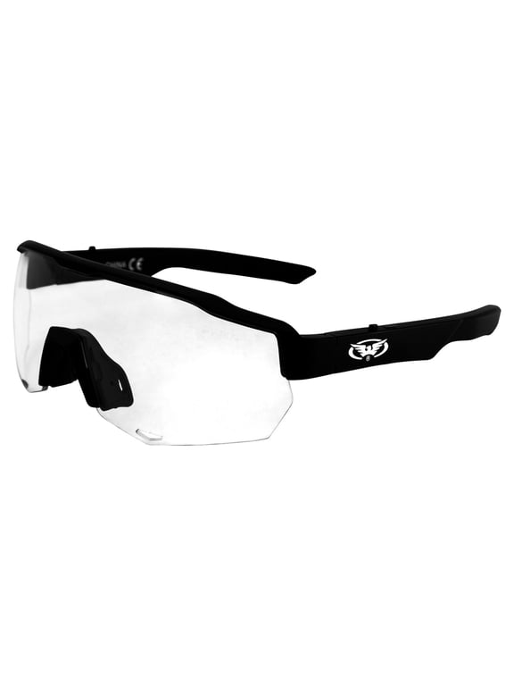 Jam 1 Black Cycling Glasses Wireless Bluetooth Safety Glasses ANSI Z87.1 Hands-Free Calls & Music W/ Hard Case (Clear)