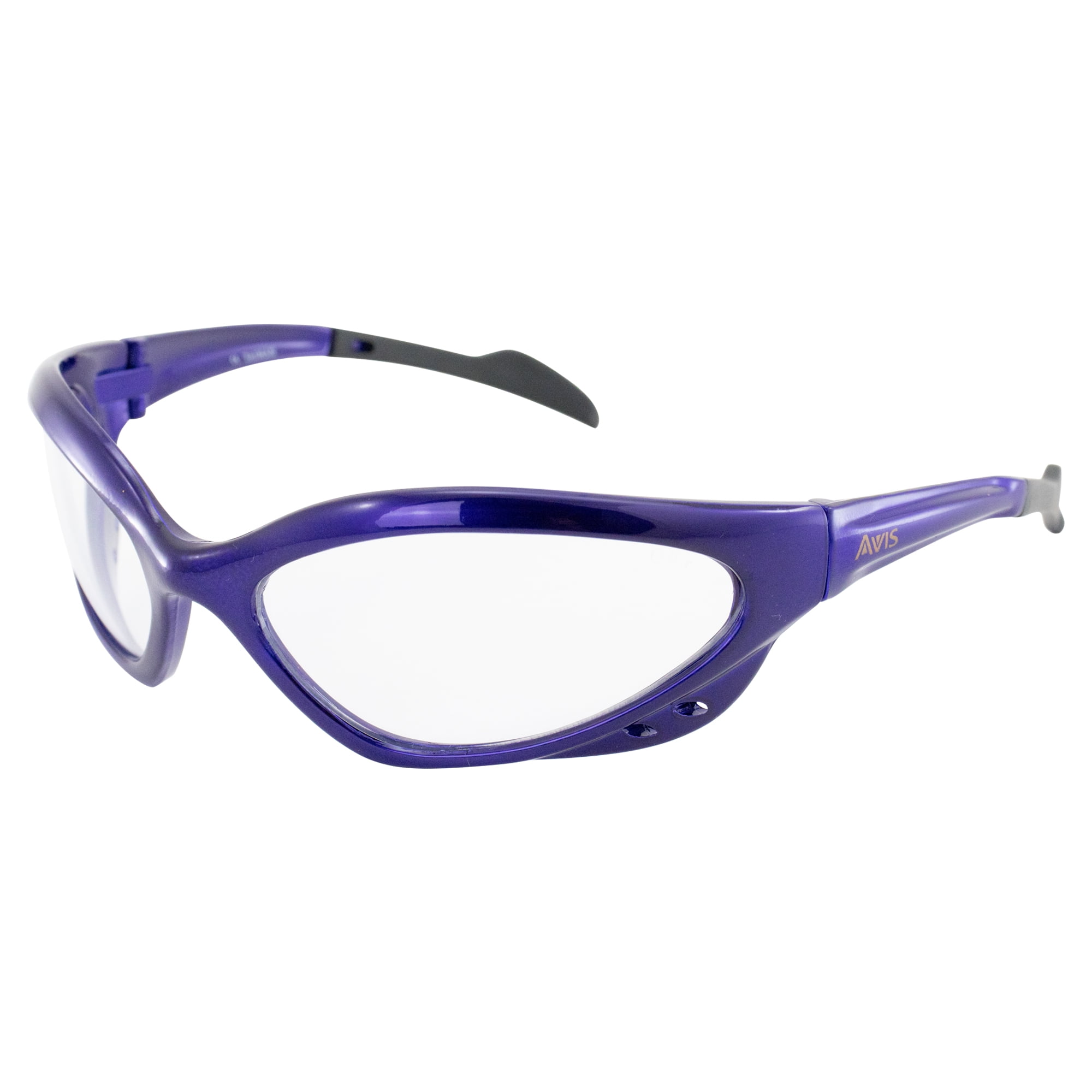 Global Vision Neptune Safety Sunglasses Blue Frames Clear Lens Meets