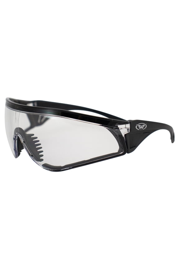 Python Safety Riding Sunglasses Black Frame Clear Lens