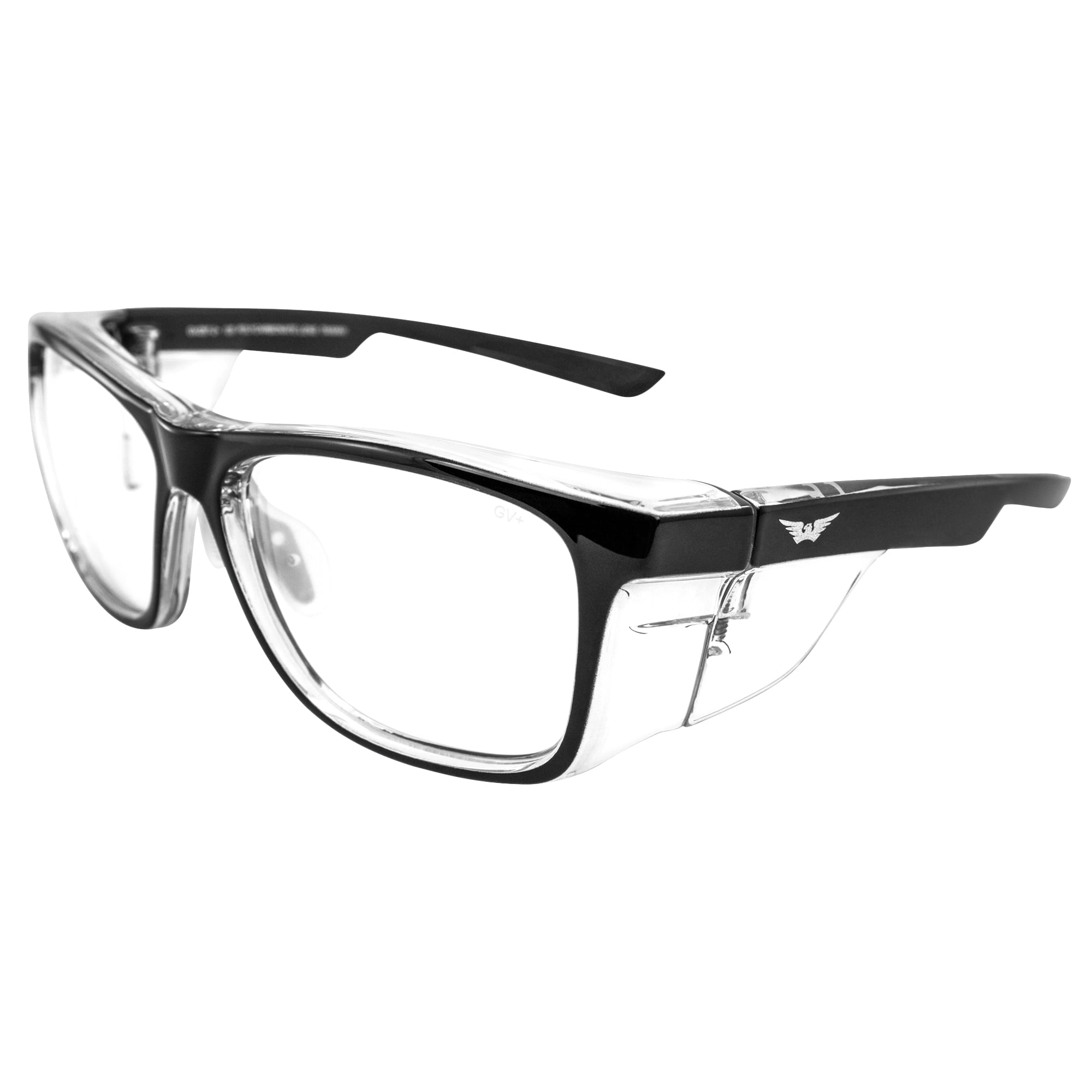 Global Vision RXT Safety Glasses RXAble Black-Clear Frames w/Clear Lenses