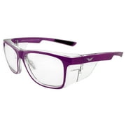 Global Vision RXT Safety Glasses RXAble Crystal Clear Purple Frames w/Clear Lenses