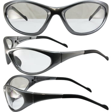 Crossfire AR3 Safety Glasses – Shiny Pearl Gray Frame, Clear Scratch-Resistant Lenses, Z87.1