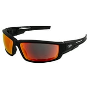Global Vision Sly Sport Padded Riding Sunglasses Black with G-Tech Red Mirror Lens