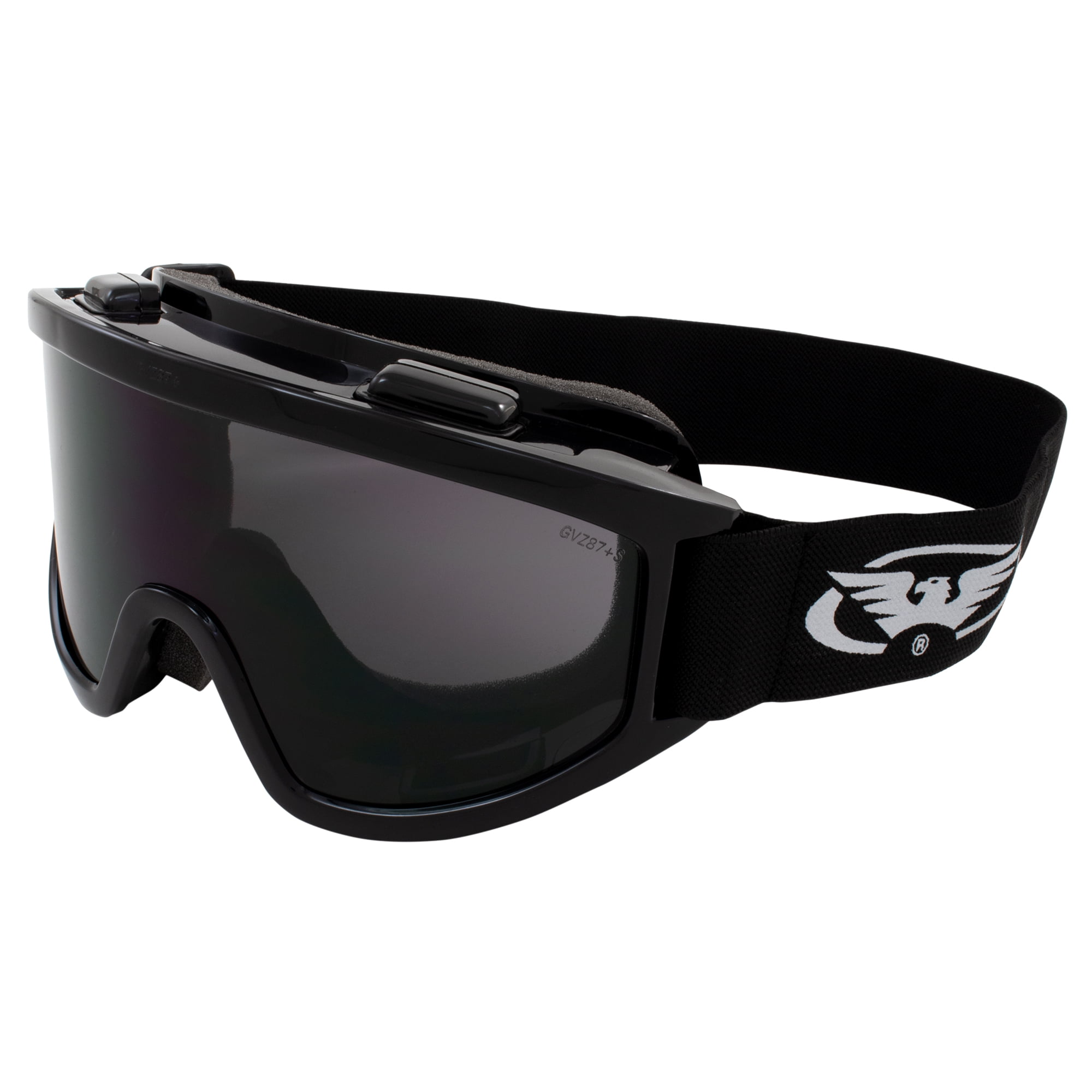Global Vision Windshield Motorcycle Goggles Black Frame Smoke