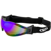 Global Vision Z-33 Padded Motorcycle Riding Skydiving Goggles with G-Tech Blue Mirror Lenses