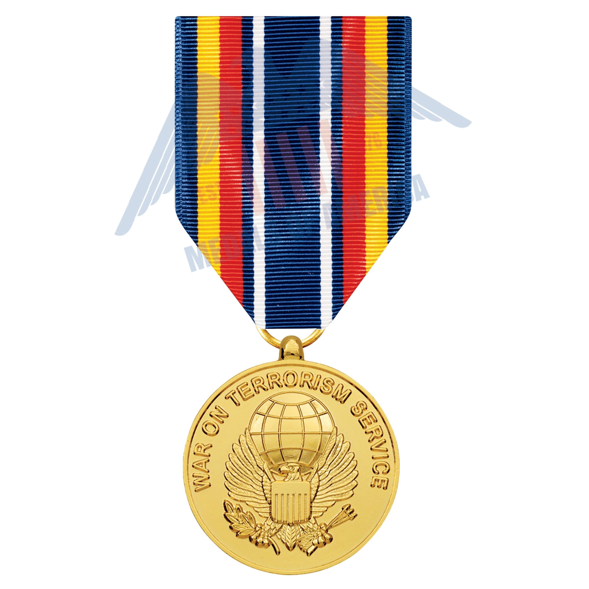 Gotw Ribbon Global War On Terrorism Service Medal GWOT Anodize Full Size Long Drape ...
