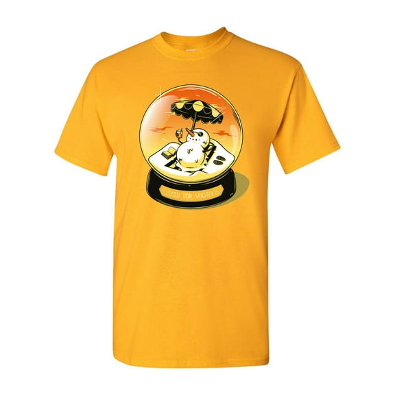 Global Warming Snowman Summer Artworks Art Funny DT Adult T-Shirt Tee