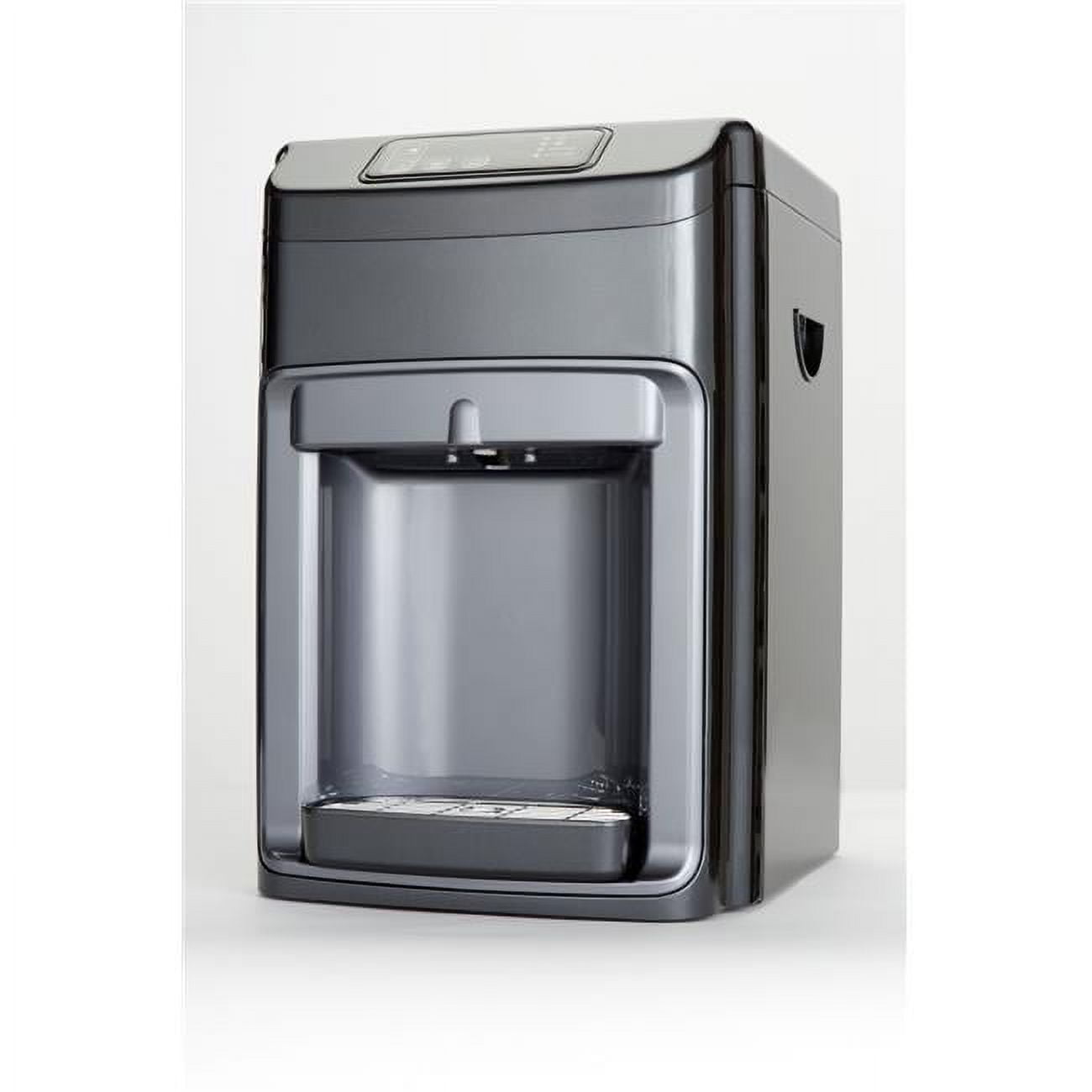 Compact Black and Gray Bottleless Countertop Water Cooler with Filtration