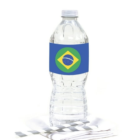 Global World Flag Party Collection, Hanging Paper Pennant Banner with String, Brazil