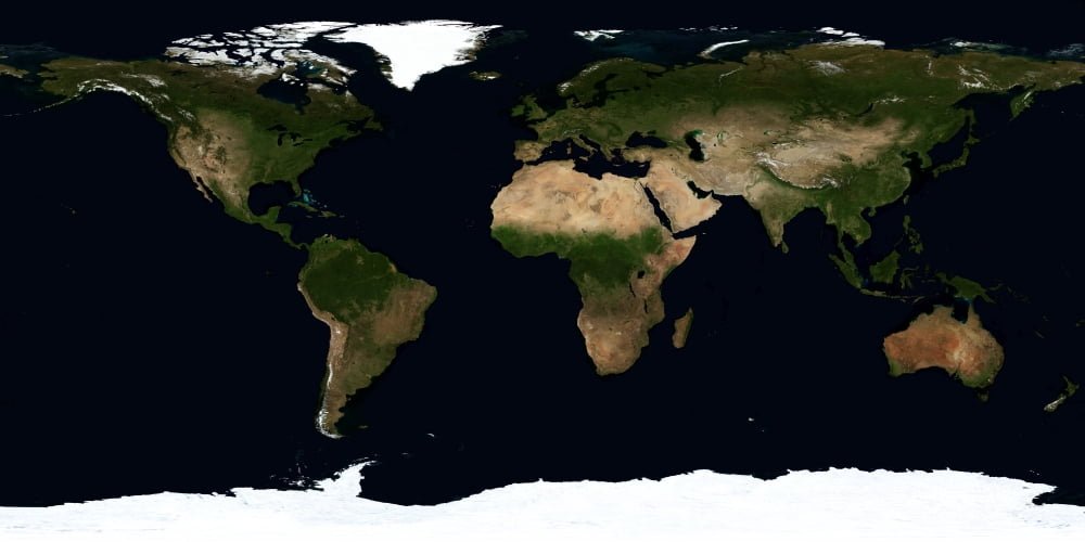 Global image of the world Canvas Art - Stocktrek Images (40 x 20)