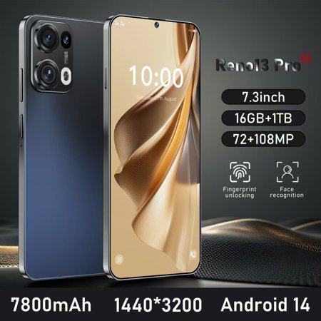 Global version Reno 13 Pro Mobile Phones 7.3HD Cellphones 16GB+1TB Original Smartphone Dual SIM Android 14 8000mAh 5G Phone