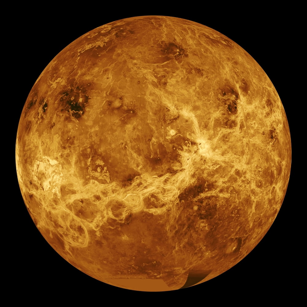 Global view of the surface of Venus Canvas Art - Stocktrek Images (28 x 28)