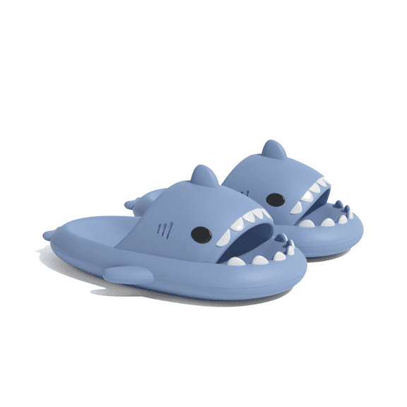 GlobalBreeze Shark Slides for Men & Women, Cute EVA Slippers, Soft Non-Slip Indoor Outdoor Sandals, Lightweight Cloud Shoes, Fun Couple Matching House Slides