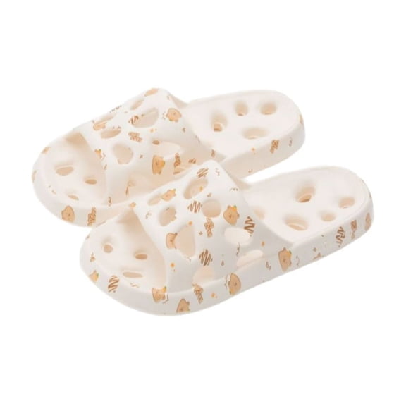 GlobalBreeze Women Summer Non-Slip Quick-Dry Bathroom Slippers, Cute Indoor Outdoor House Slides, Anti-Skid Soft EVA Shower Sandals, Breathable Lightweight Home Slip-Ons