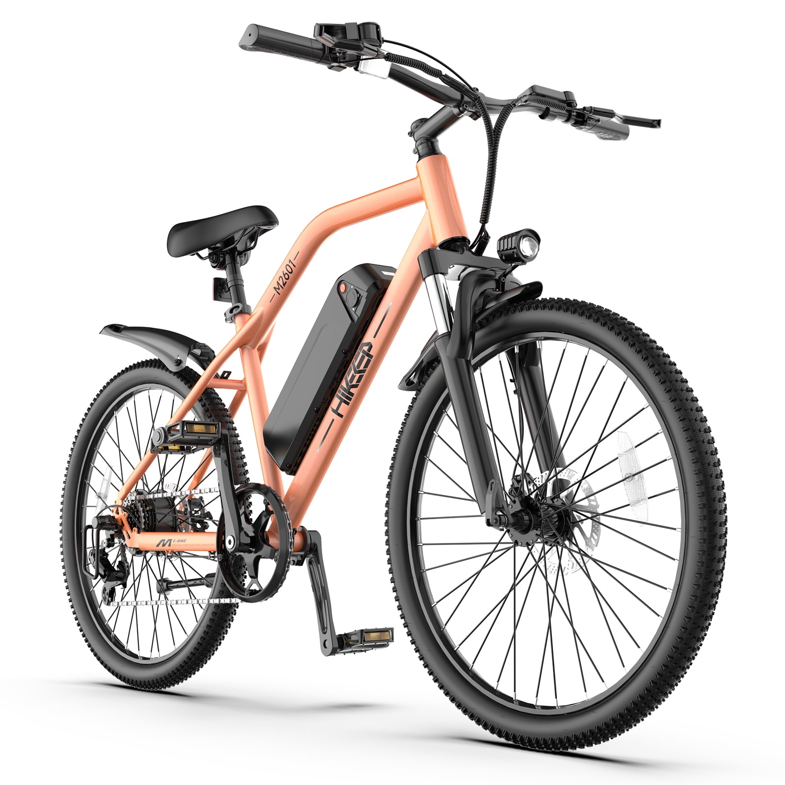 GlobalKeep 26" Electric Mountain Bike for Adults, 500W Motor, 48V 7.8Ah Removable Battery, 7-Speed Gearing, Front Suspension & Dual Disc Brakes, UL2849 Certified