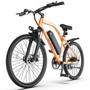 GlobalKeep Adult Electric Bike, 750W Peak Motor, 26" x 1.95 Tires, 20 MPH, Shimano 7-Speed, Disc Brakes, 48V 7.8Ah Battery, UL2849 Certified.