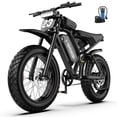 thumbnail image 1 of GlobalKeep Adults 20" Fat Tire Multi-Terrain Mountain off-Road Equipment, 48V 17.5Ah Removable Battery, 28MPH, 1500W Peak Motor, Dual Suspension & Dual Disc Brakes, UL2849 Certified., 1 of 11