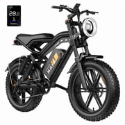 GlobalKeep Adults 20" Fat Tire Multi-terrain off-road Electric Mountain Bike, 48V 20Ah,28MPH, 750W, Class3, Dual Shock System, Front & Rear Disc Brakes, LCD Display, UL2849.