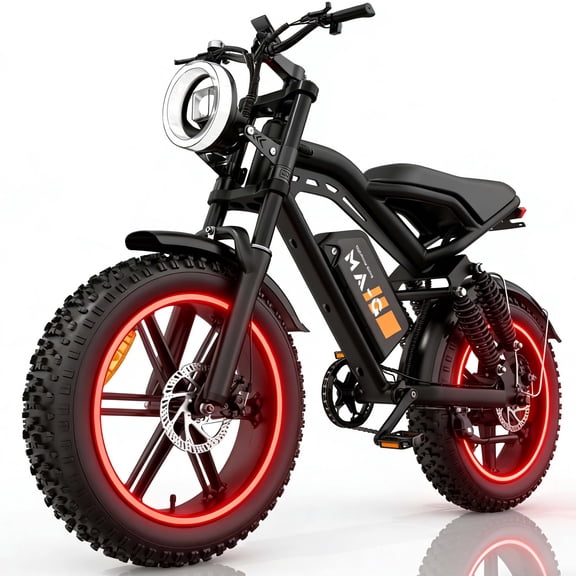 GlobalKeep Electric Mountain Bike for Adults, Peak 1500W Motor, 20"x4" Fat Tire E Bicycle, 48V/20Ah Battery UL2849