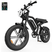 Globalkeep 20" Fat Tire Dirt E-Mountain Bike for Adults, 48V 15.6Ah Removable Battery, 28MPH, 750W, Dual Disc Brakes, LCD Display, Class3, Front Fork & Rear Shock, UL2849.