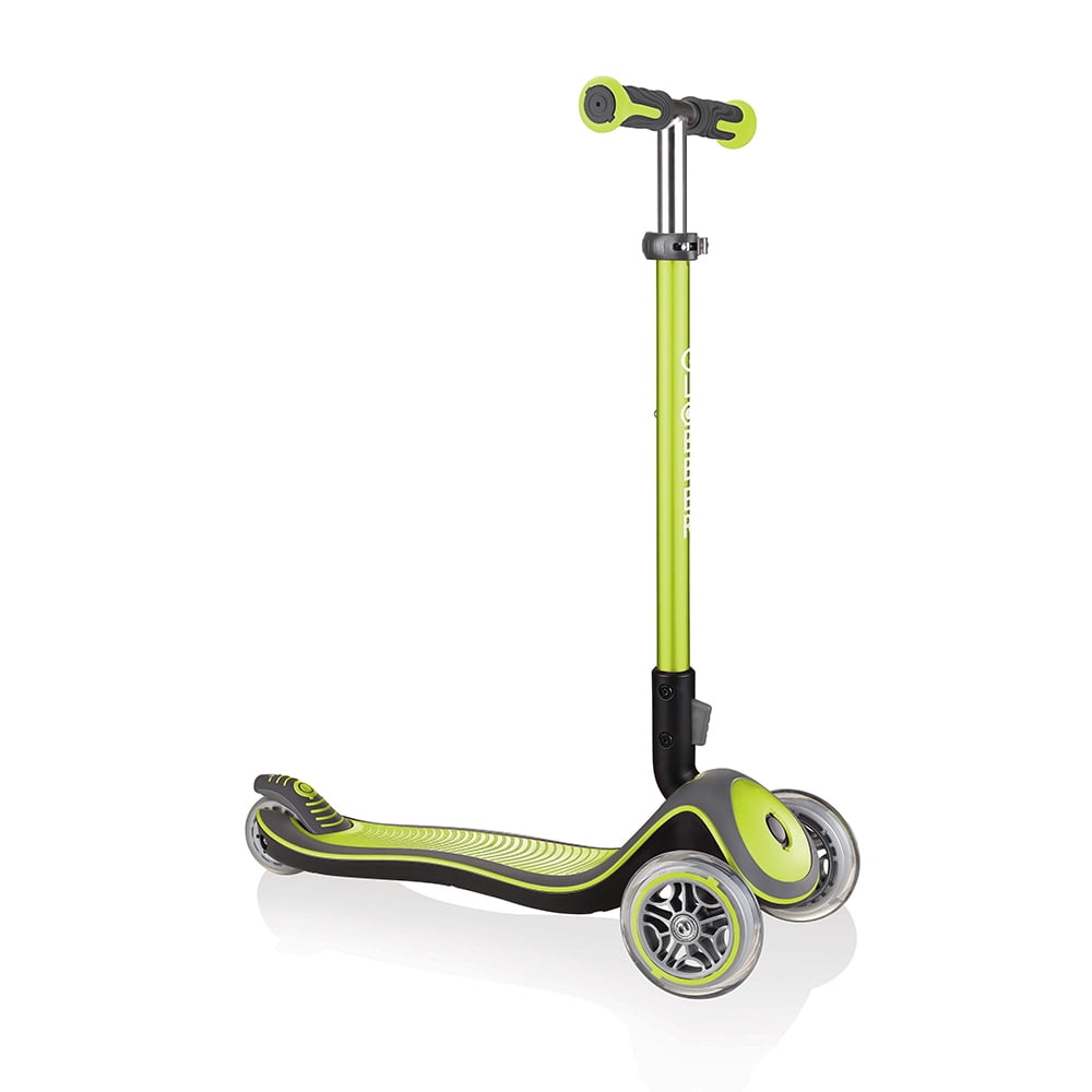 Globber Elite Deluxe 3-Wheel Kids Kick Scooter for Boys and Girls, Lime ...