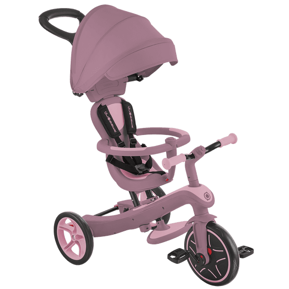 Globber Explorer 4in1 ECO Stroller Trike - Berry