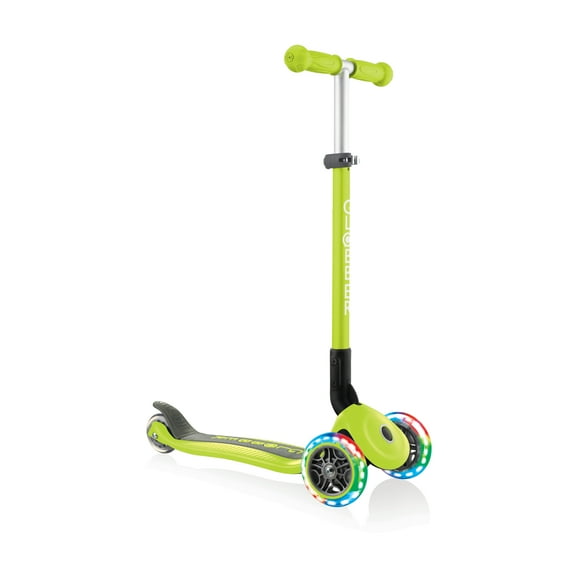 Globber - Primo Foldable Scooter With Motion Activated Lights, Lime Green