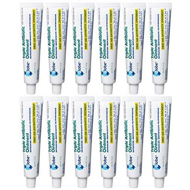 Globe (12 Pack Triple Antibiotic First Aid Ointment 1 oz, First Aid