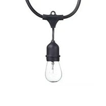 Open Box Globe 24ft 11 Watts Dublin Incandescent Vintage String 12 Bulb Lights