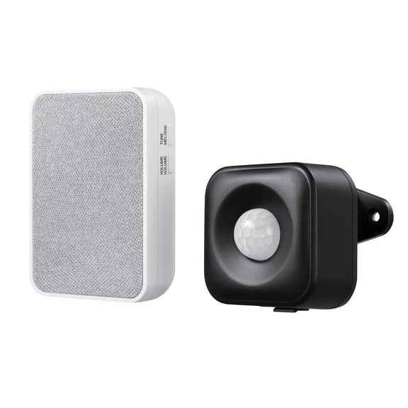 Heath Zenith Black/White Plastic Wireless Door Bell