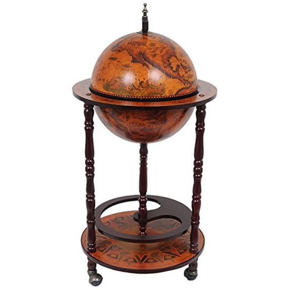 Globe Bar Table 330mm 4 Legs Stand - Red