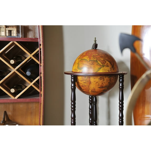 Globe Bar Table 330mm 4 Legs Stand - Red
