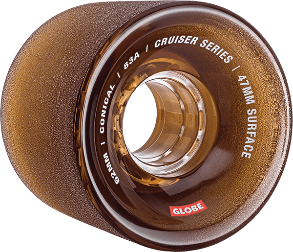 Globe Conical Cruiser Clear Coffee Skateboard Wheels 62mm 83a (Set of 4 ...