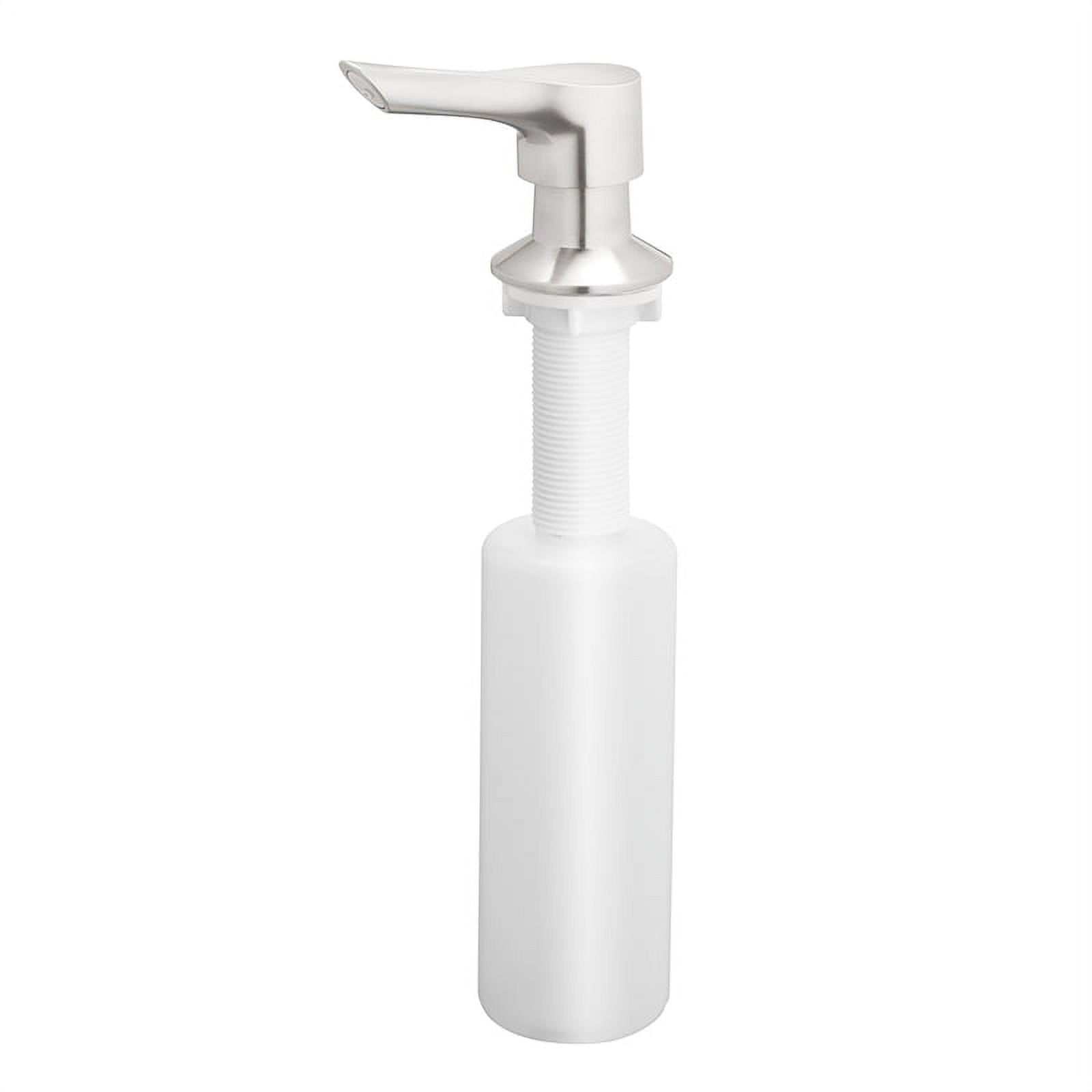 OakBrook Brushed Nickel and White Soap Dispenser