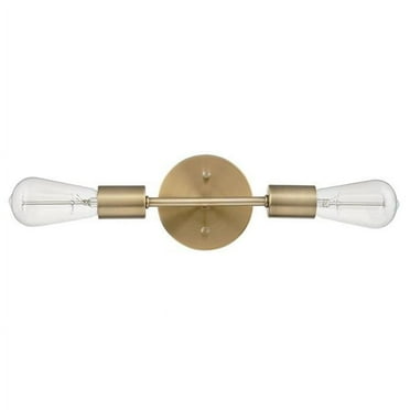 Globe Electric 51736 10 in. 2-Light Reversible Vanity Light - Matte Brass