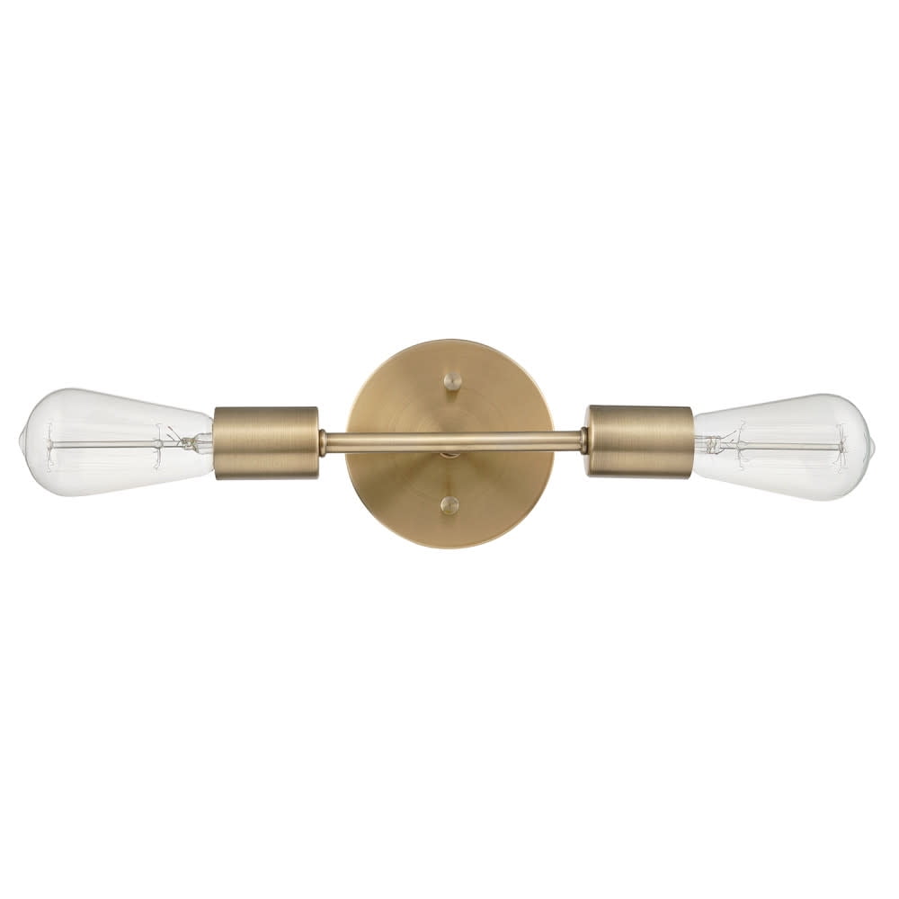Alexandria 10'' Brass 2-Light Dimmable Vanity Light