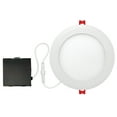 thumbnail image 1 of Globe Electric 12 Watt 6" White Integrated LED Ultra Slim Recessed Lighting Kit, 1 of 4
