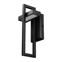 Globe Electric 12W LED Integrated Matte Black Outdoor Wall Sconce, 91005363