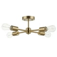 thumbnail image 1 of Globe Electric 17" 4 Brass Living Room Flush Mount Lights with Globe Glass, 1 of 8