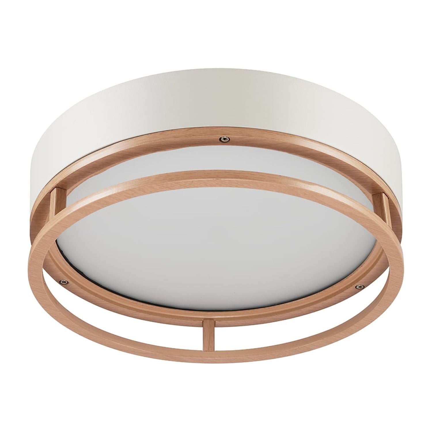 Globe Electric 18.5W LED Matte White Modern OutdoorIndoor Flush Mount